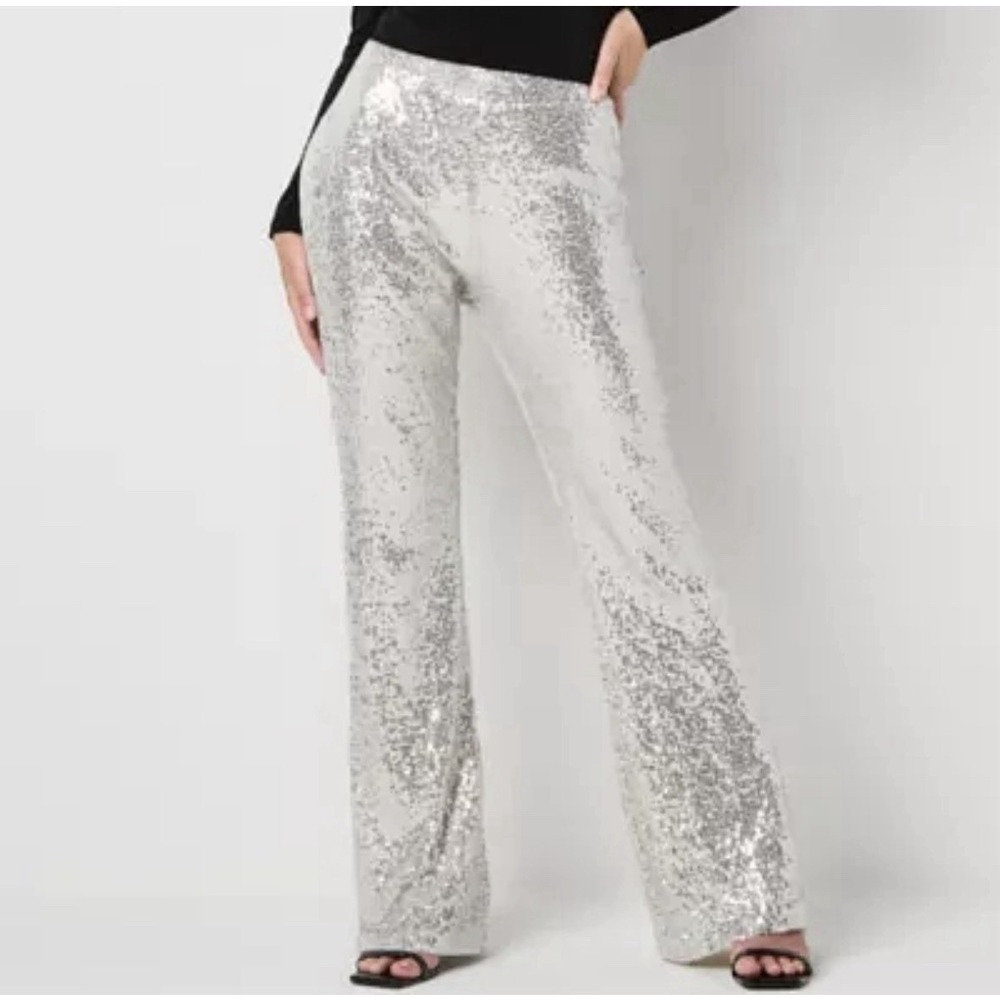 Bold Elements Women's Large Sequined‎ Pull On Pants NWT
